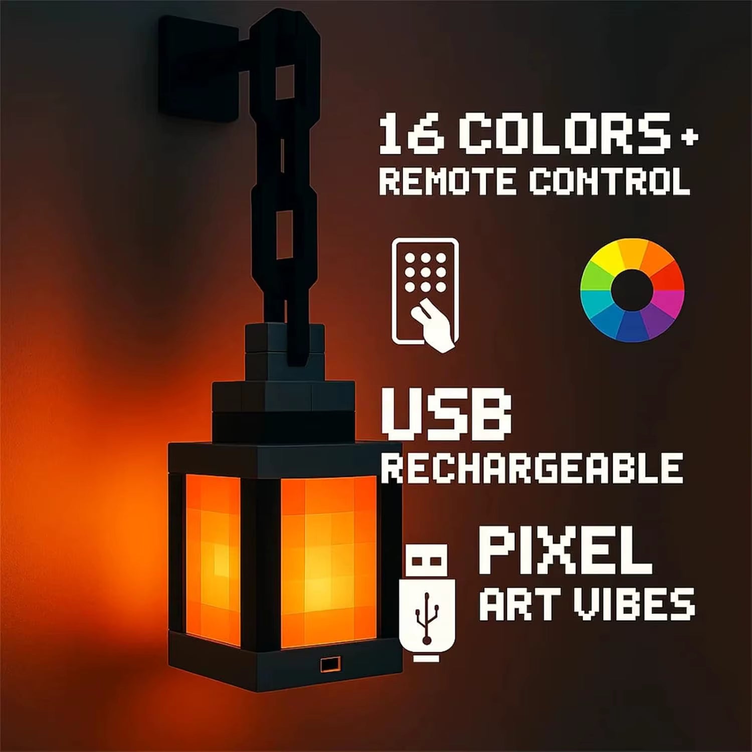 Pixel Style Minecraft Lamp
