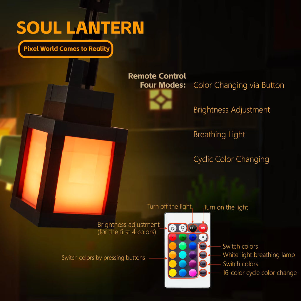Pixel Style Minecraft Lamp